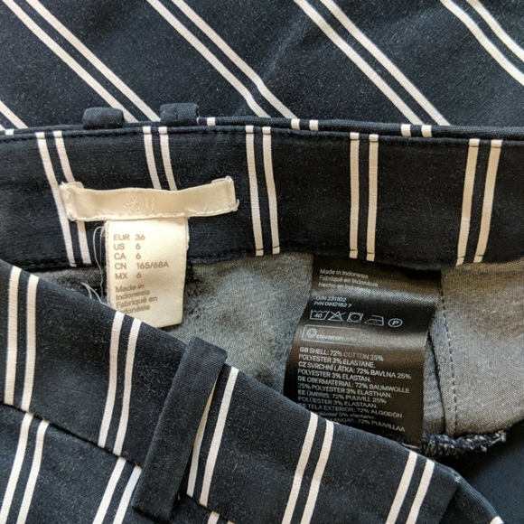 H&M Navy/White Striped Pants - Picture 3 of 3